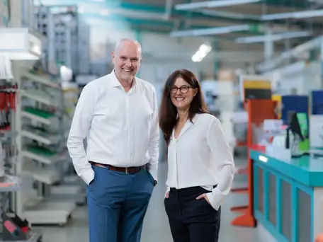Antje Fischer (rechts) und Christan Fischer (links), Fischer EGH Geschäftsleitung